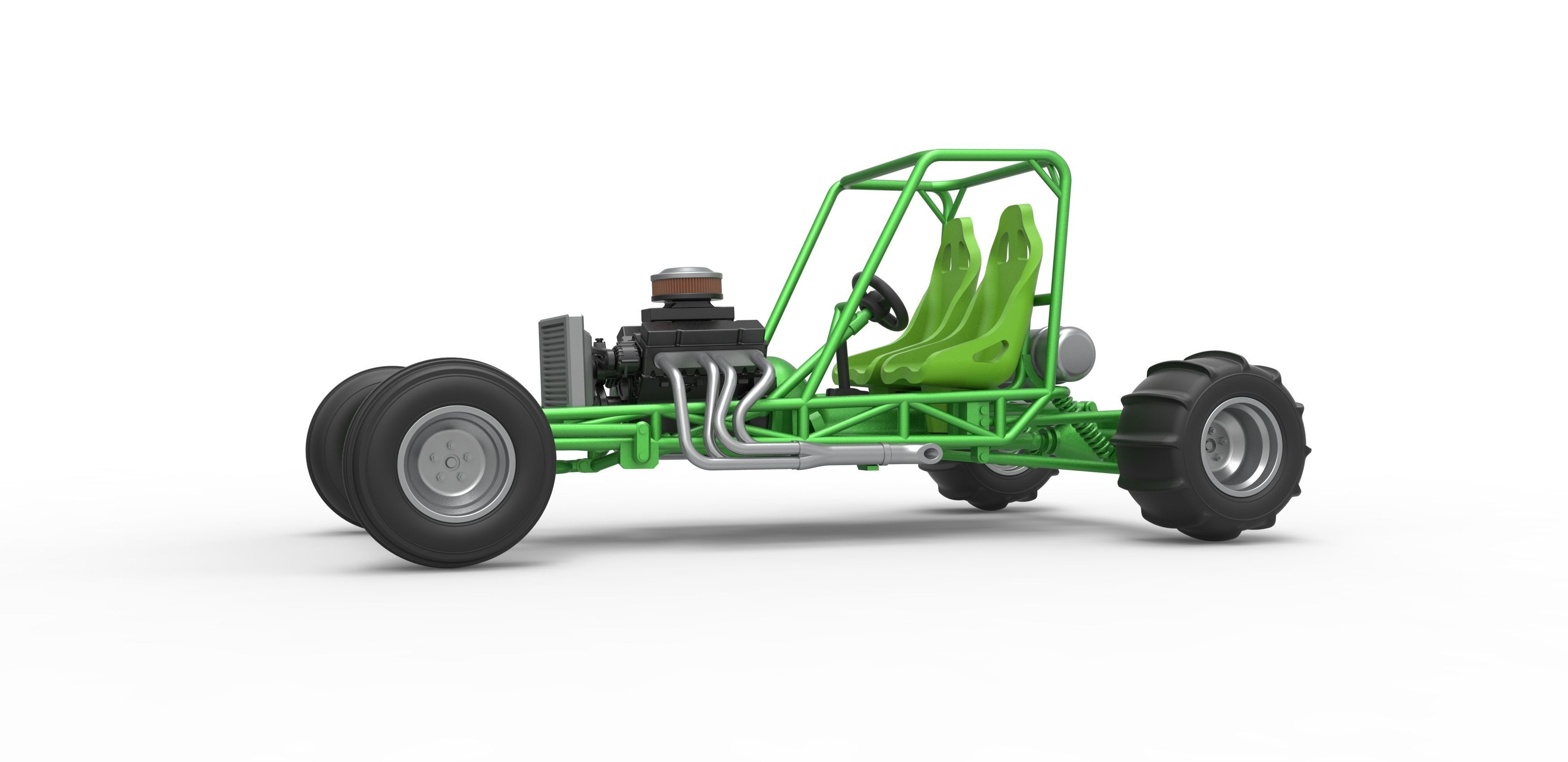 Old school water pumper Sand buggy Version 2 Scale 1 to 25 3D print model_2