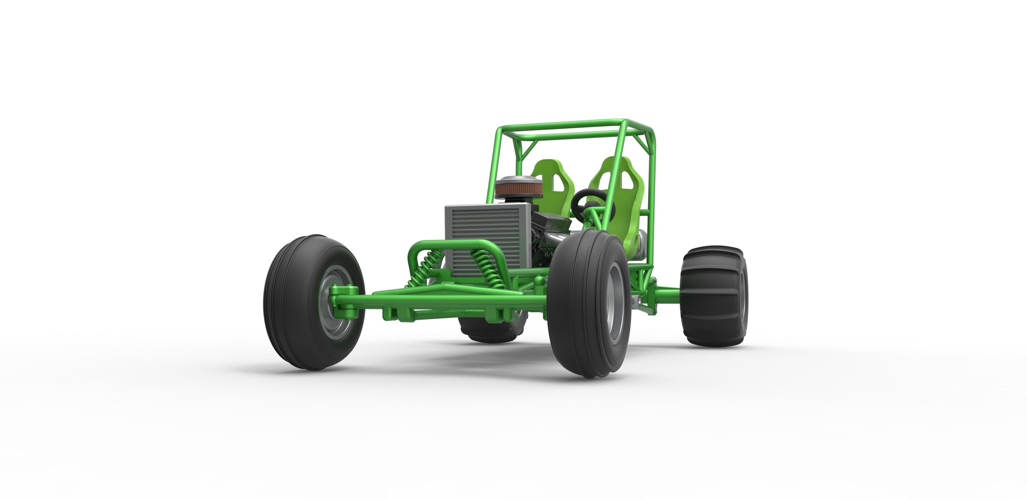 Old school water pumper Sand buggy Version 2 Scale 1 to 25 3D print model_5