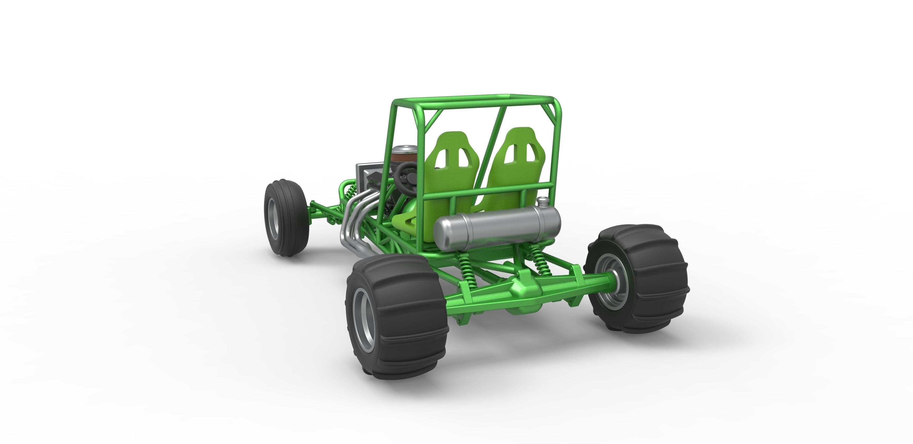 Old school water pumper Sand buggy Version 2 Scale 1 to 25 3D print model_12