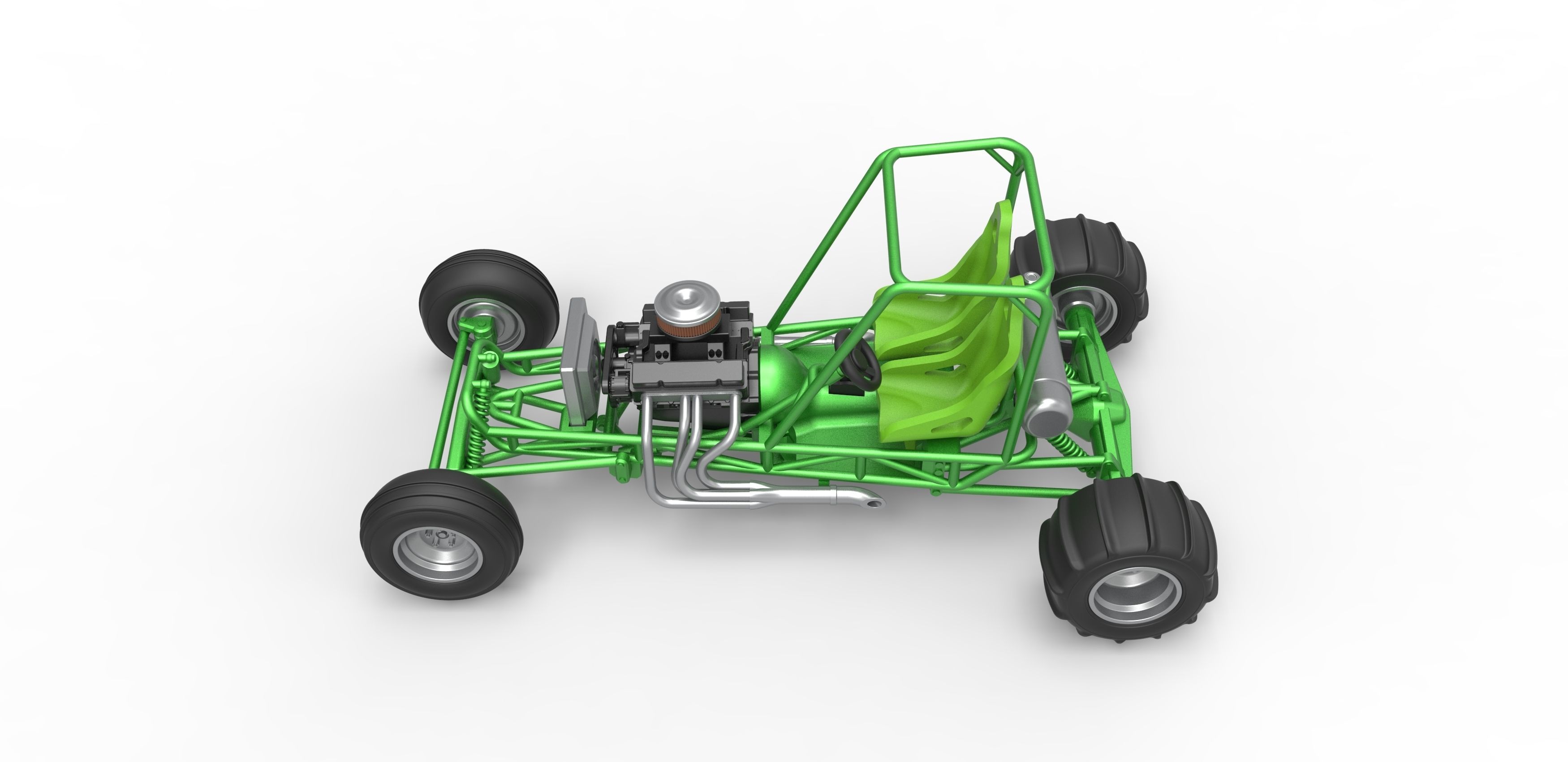 Old school water pumper Sand buggy Version 2 Scale 1 to 25 3D print model_9