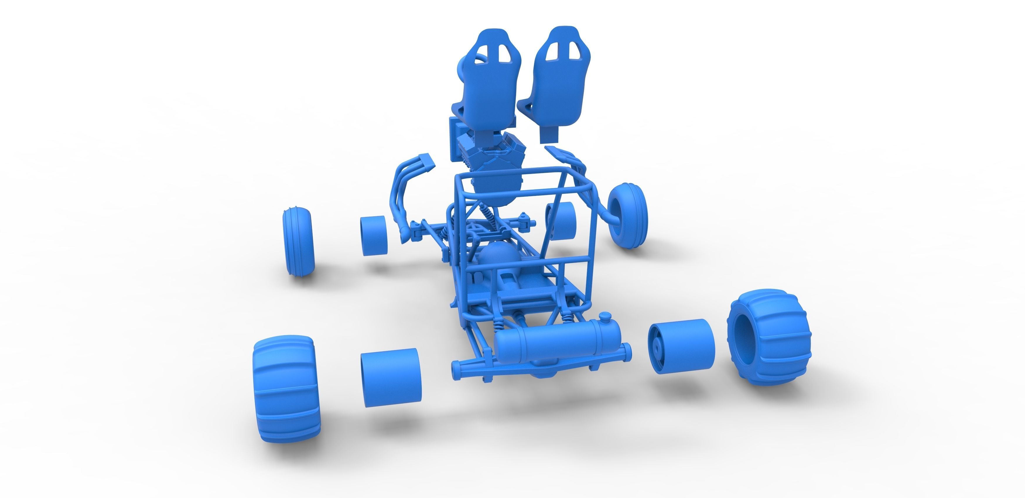 Old school water pumper Sand buggy Version 2 Scale 1 to 25 3D print model_36