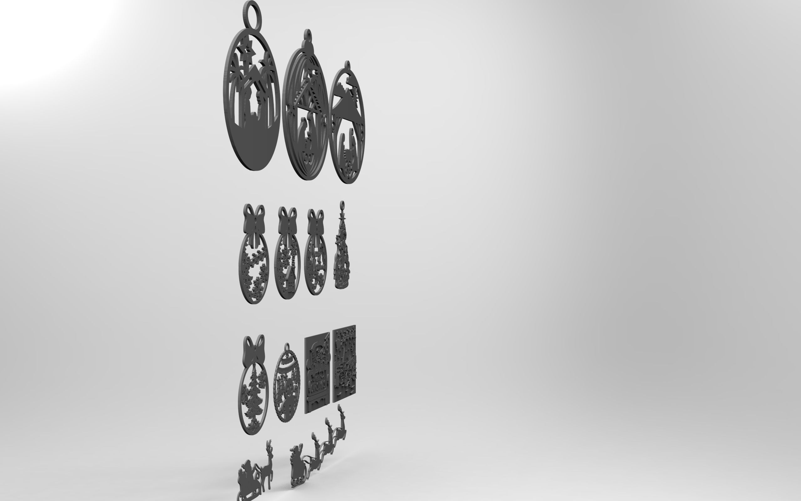 Christmas Holy Family ornaments Pack of 13-  3D print model 3D print model_1