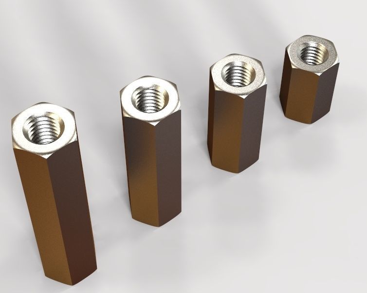 M16 Stud Connector 3D print model_33