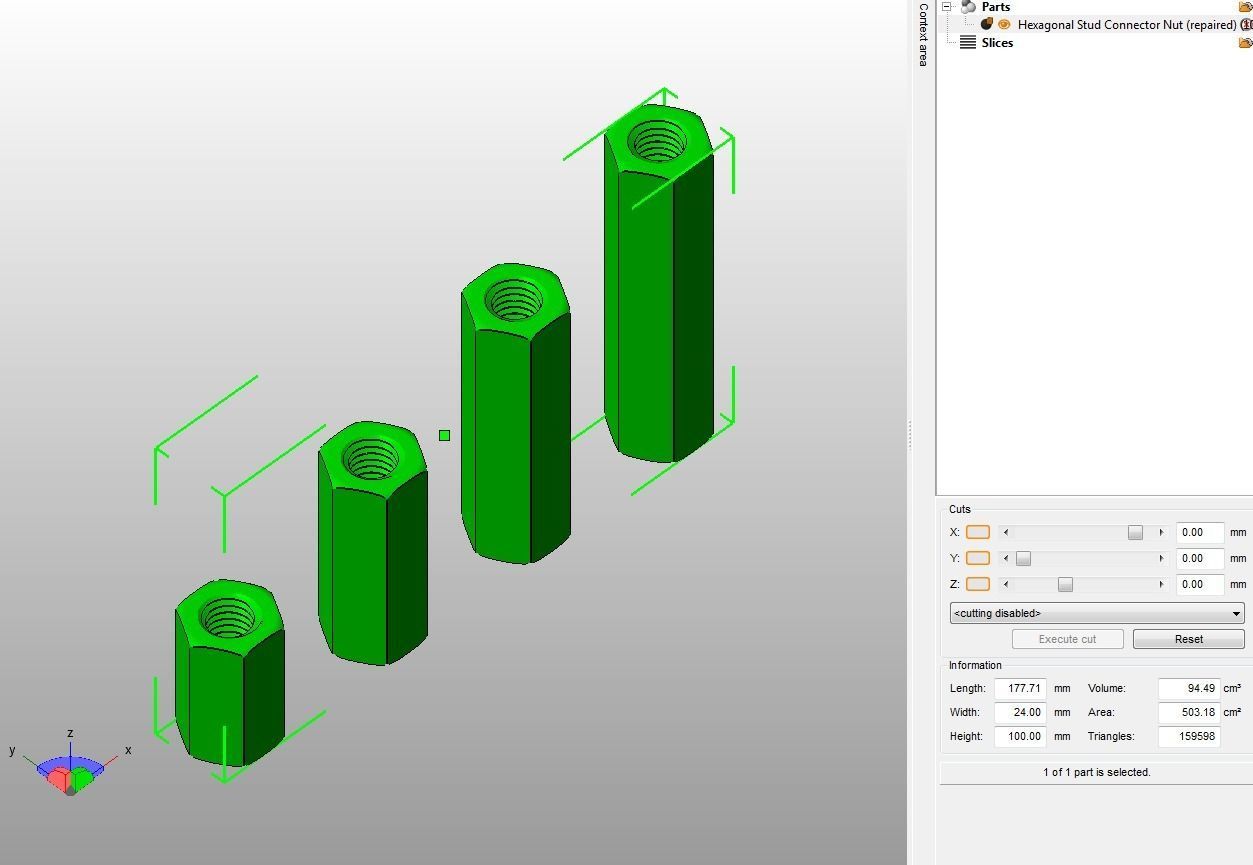 M16 Stud Connector 3D print model_13