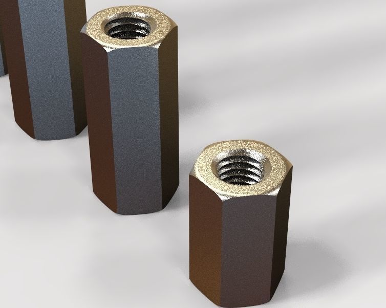 M16 Stud Connector 3D print model_1