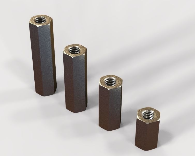 M16 Stud Connector 3D print model_2