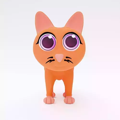 Cat cartoon 3dmodel 