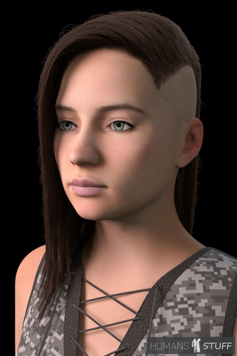 Katty body and clothes set Low-poly 3D model