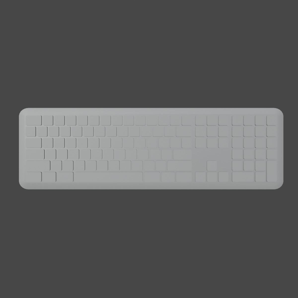Computer Keyboard Low-poly 3D model_9