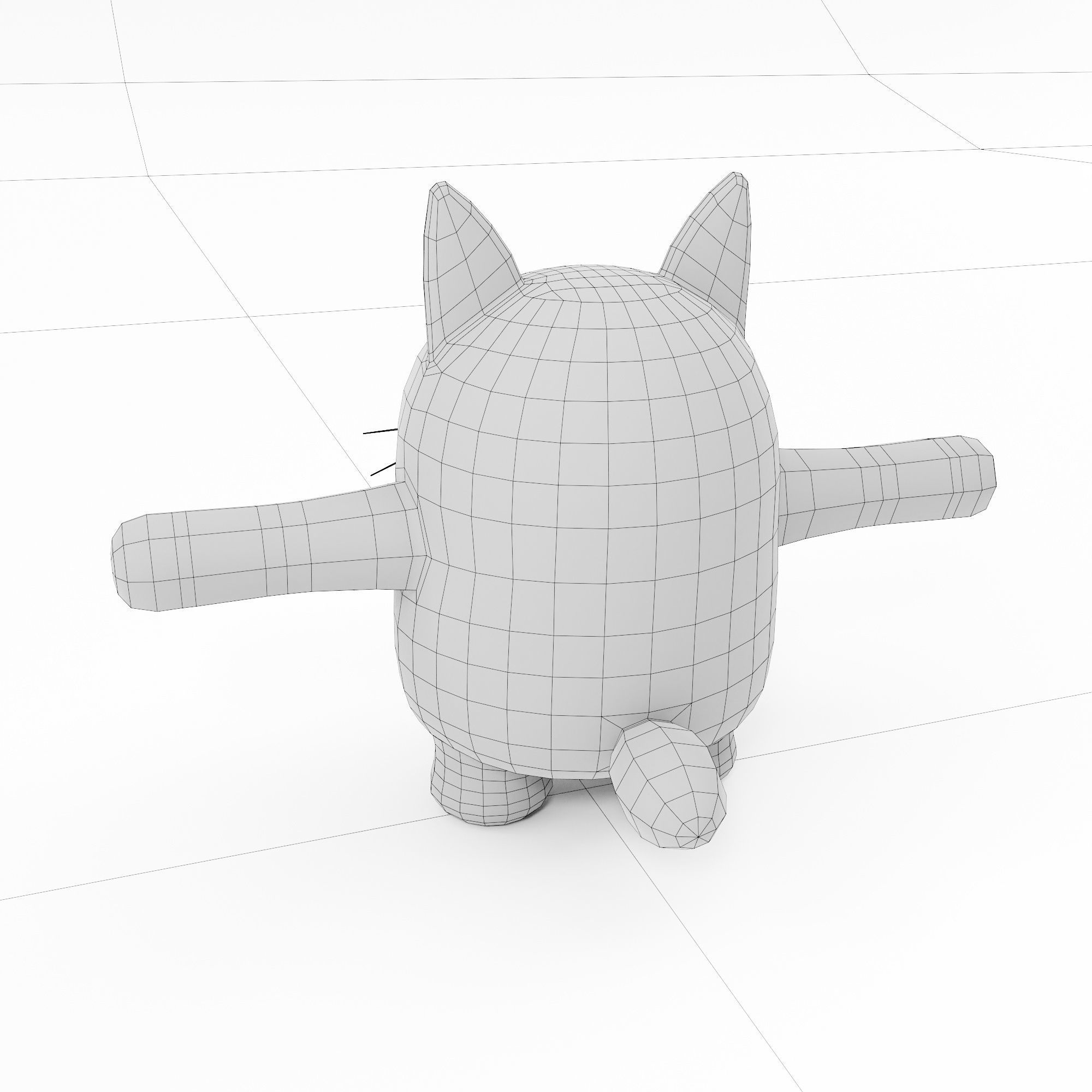 Cat animal cartoon 3dmodel 3D model_8