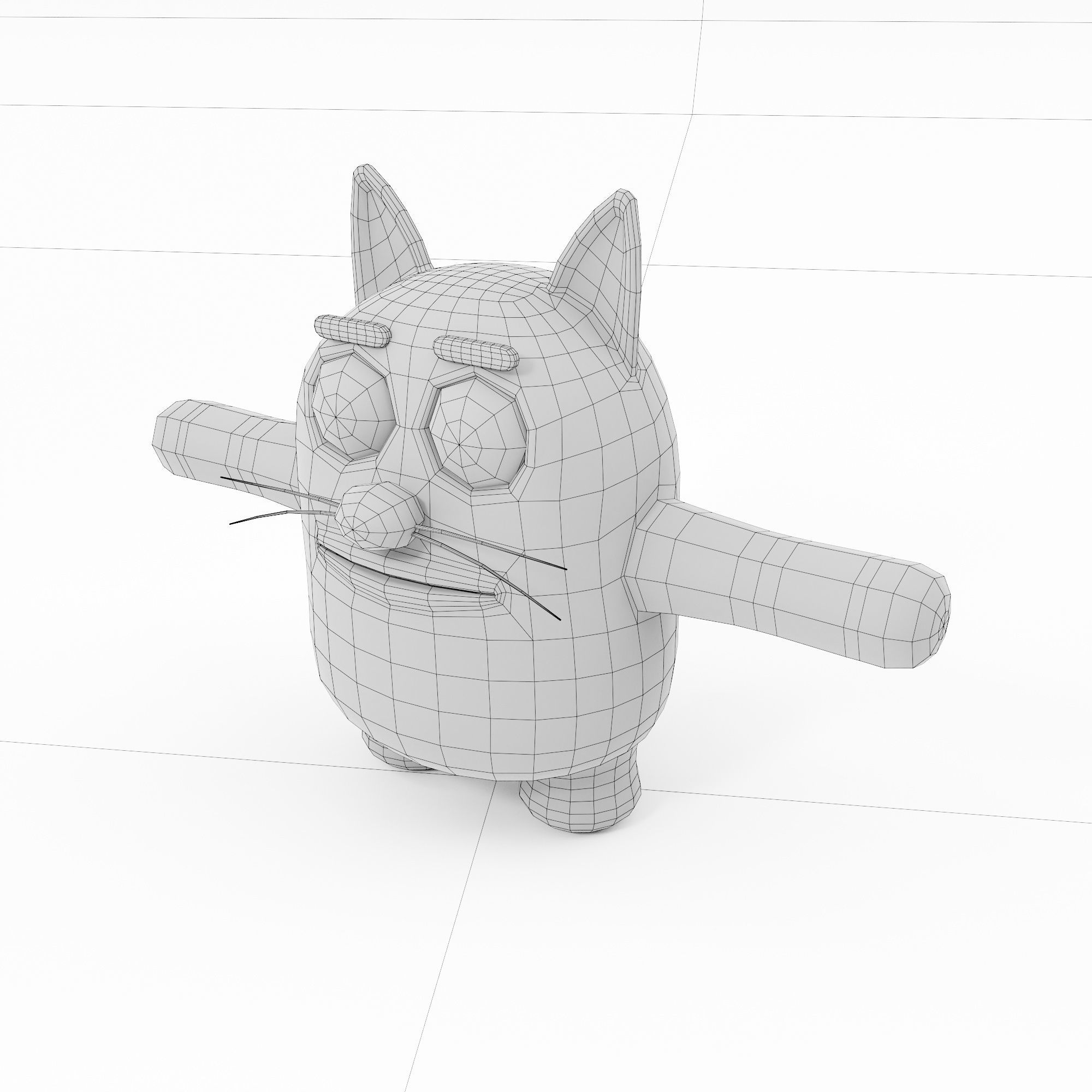 Cat animal cartoon 3dmodel 3D model_6