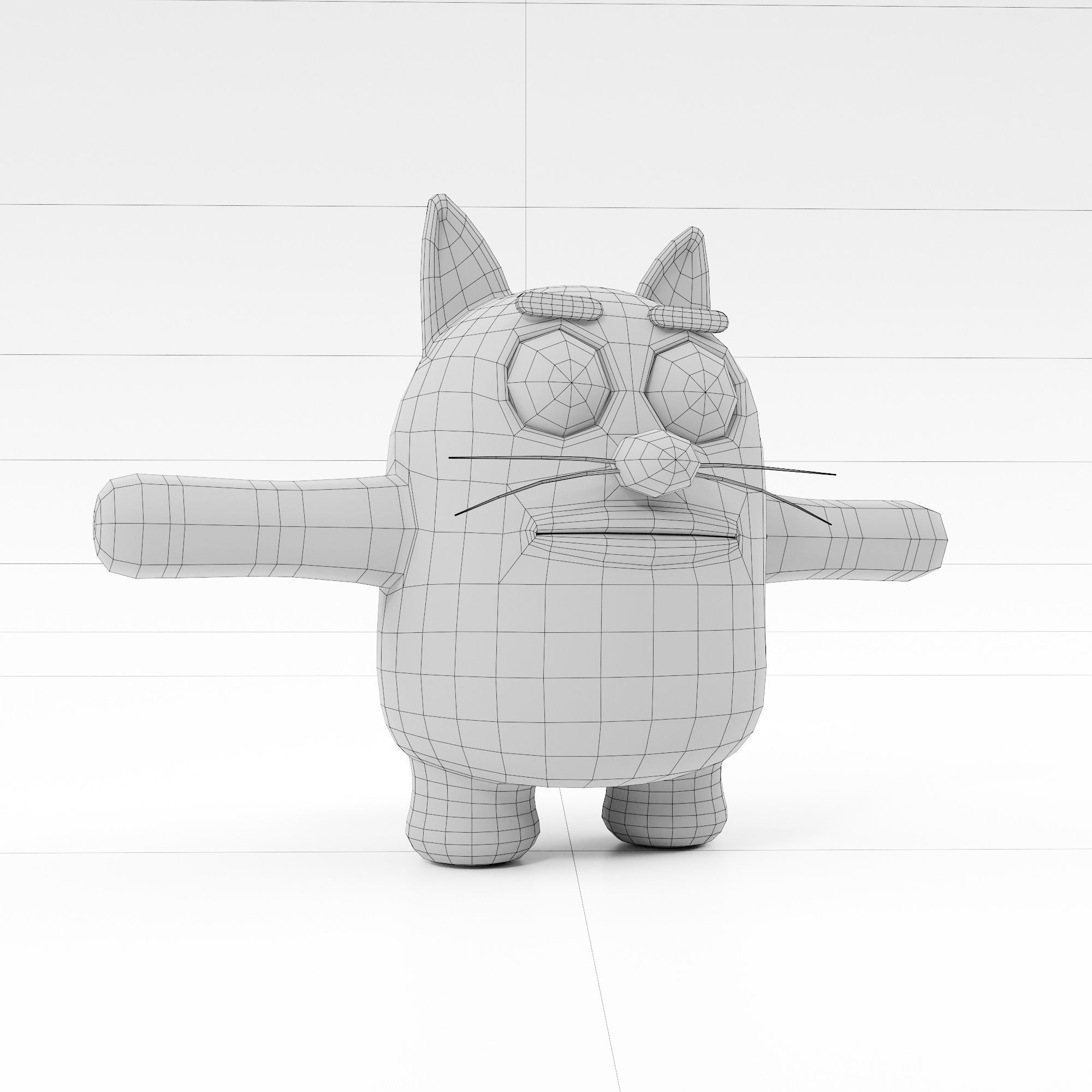 Cat animal cartoon 3dmodel 3D model_7