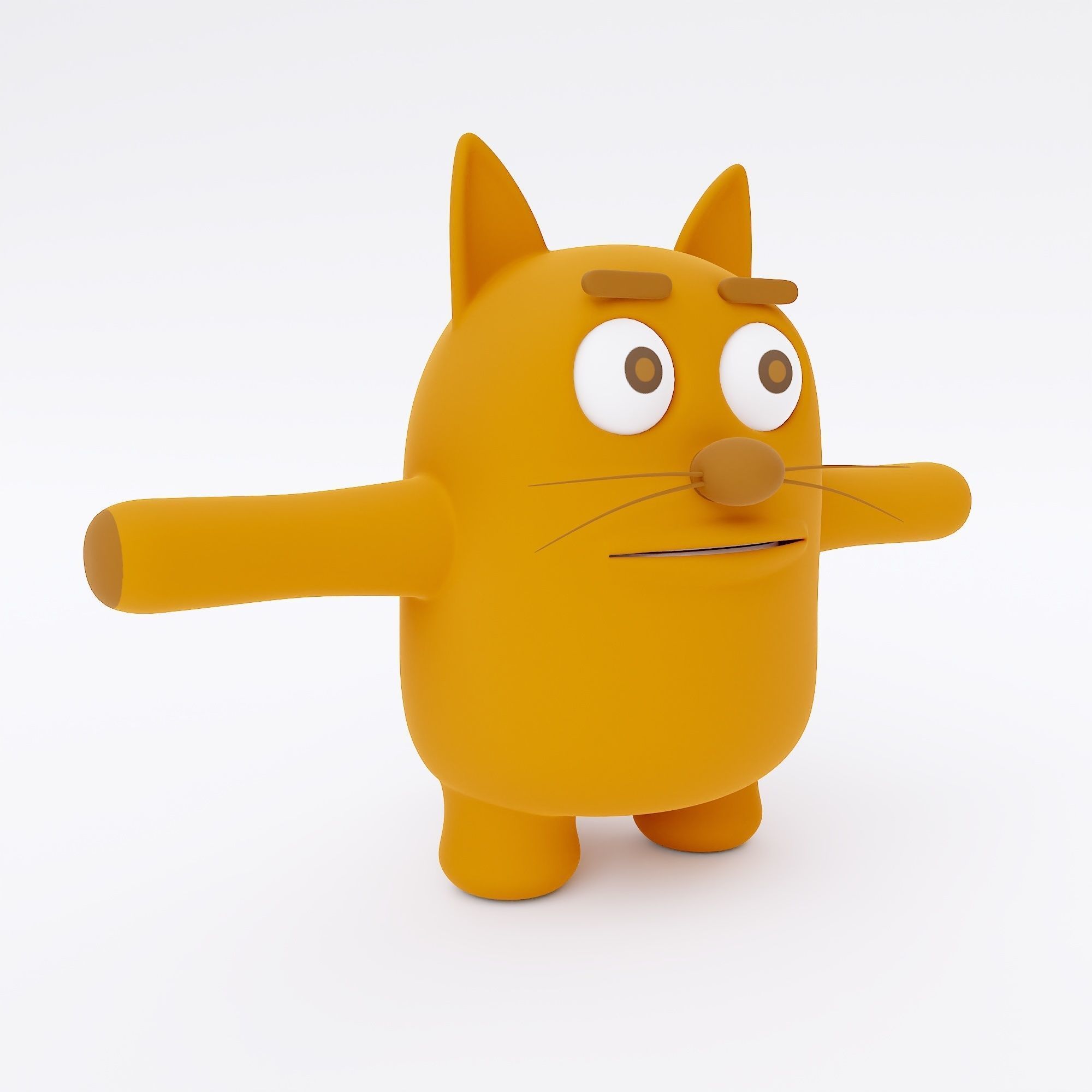 Cat animal cartoon 3dmodel 3D model_1