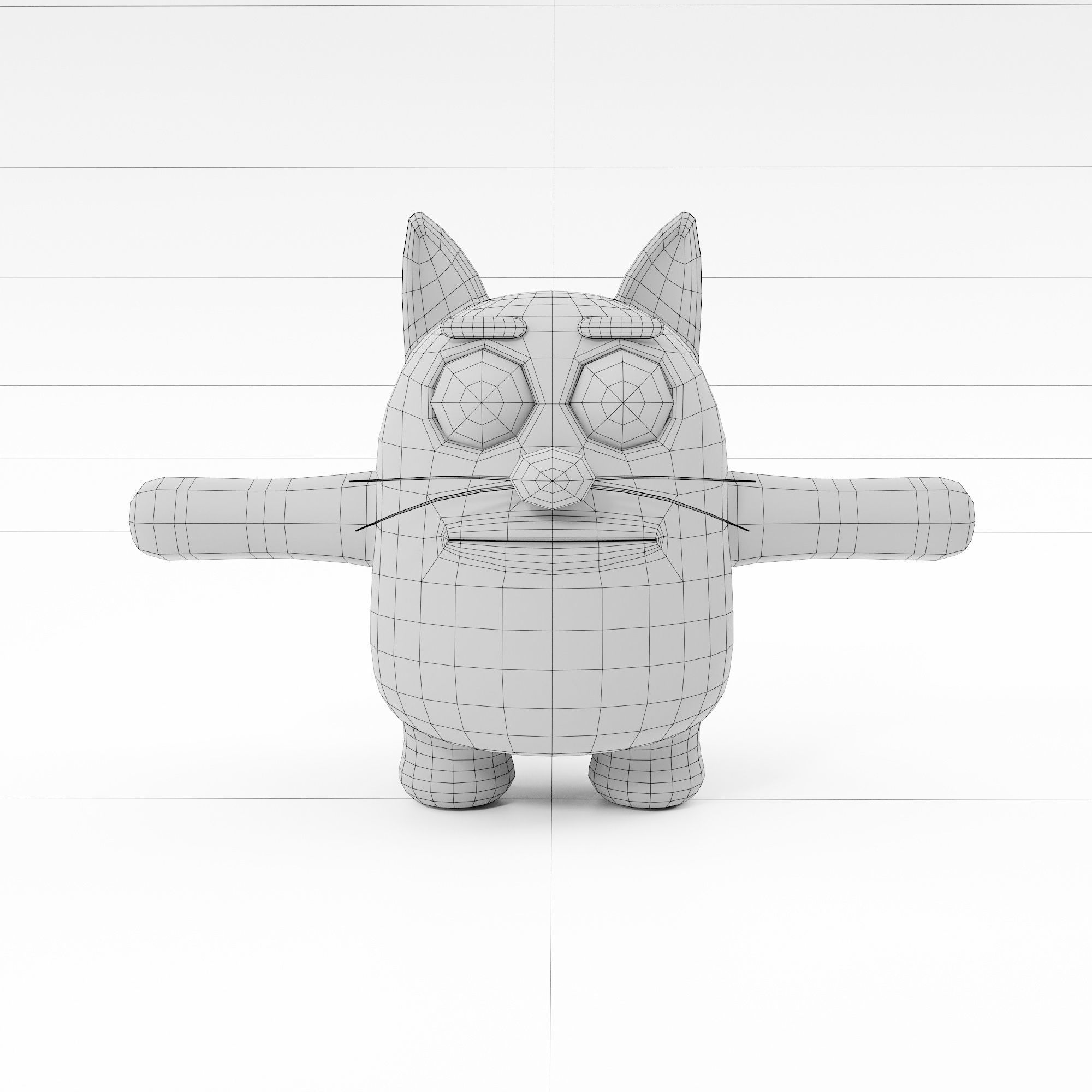 Cat animal cartoon 3dmodel 3D model_5