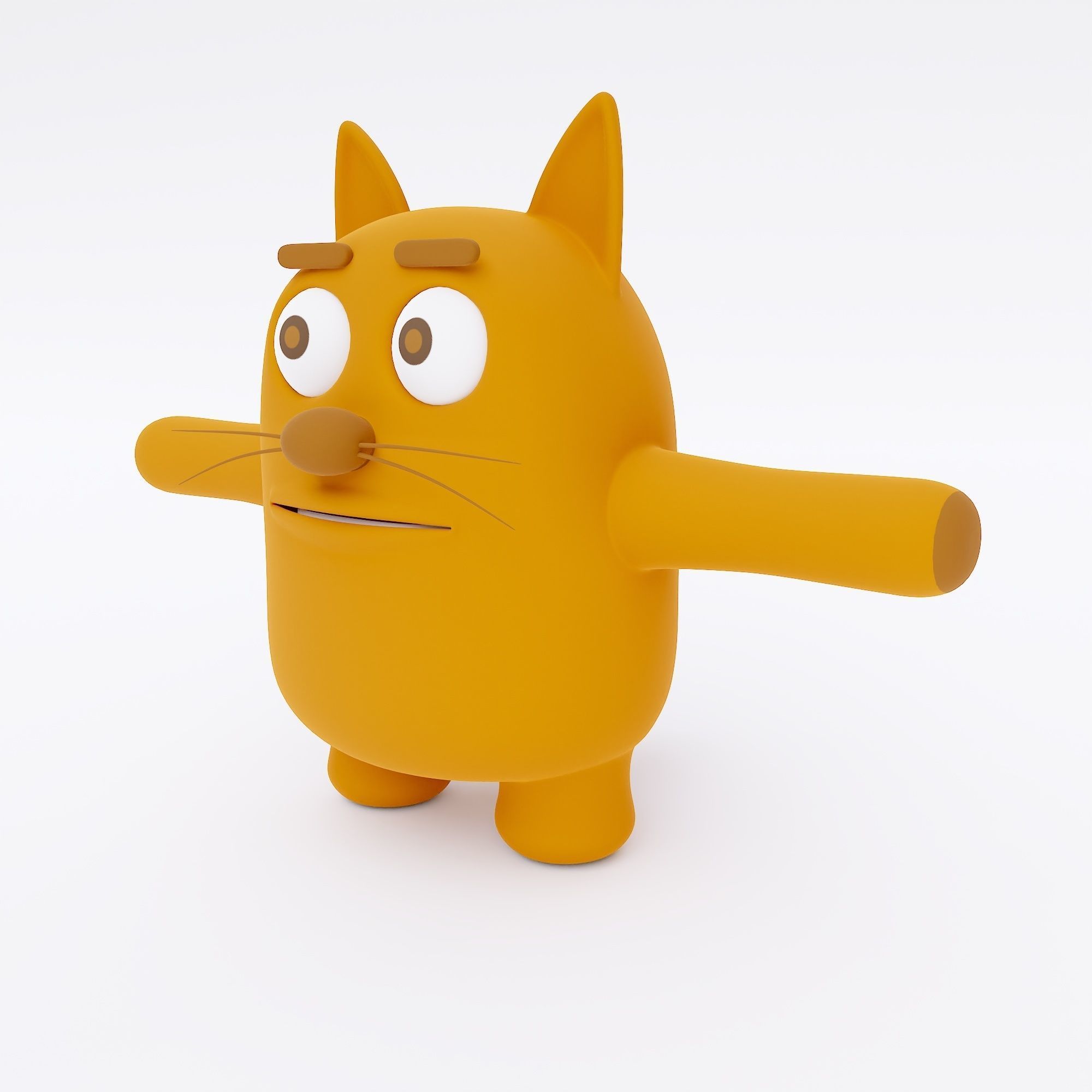 Cat animal cartoon 3dmodel 3D model_2