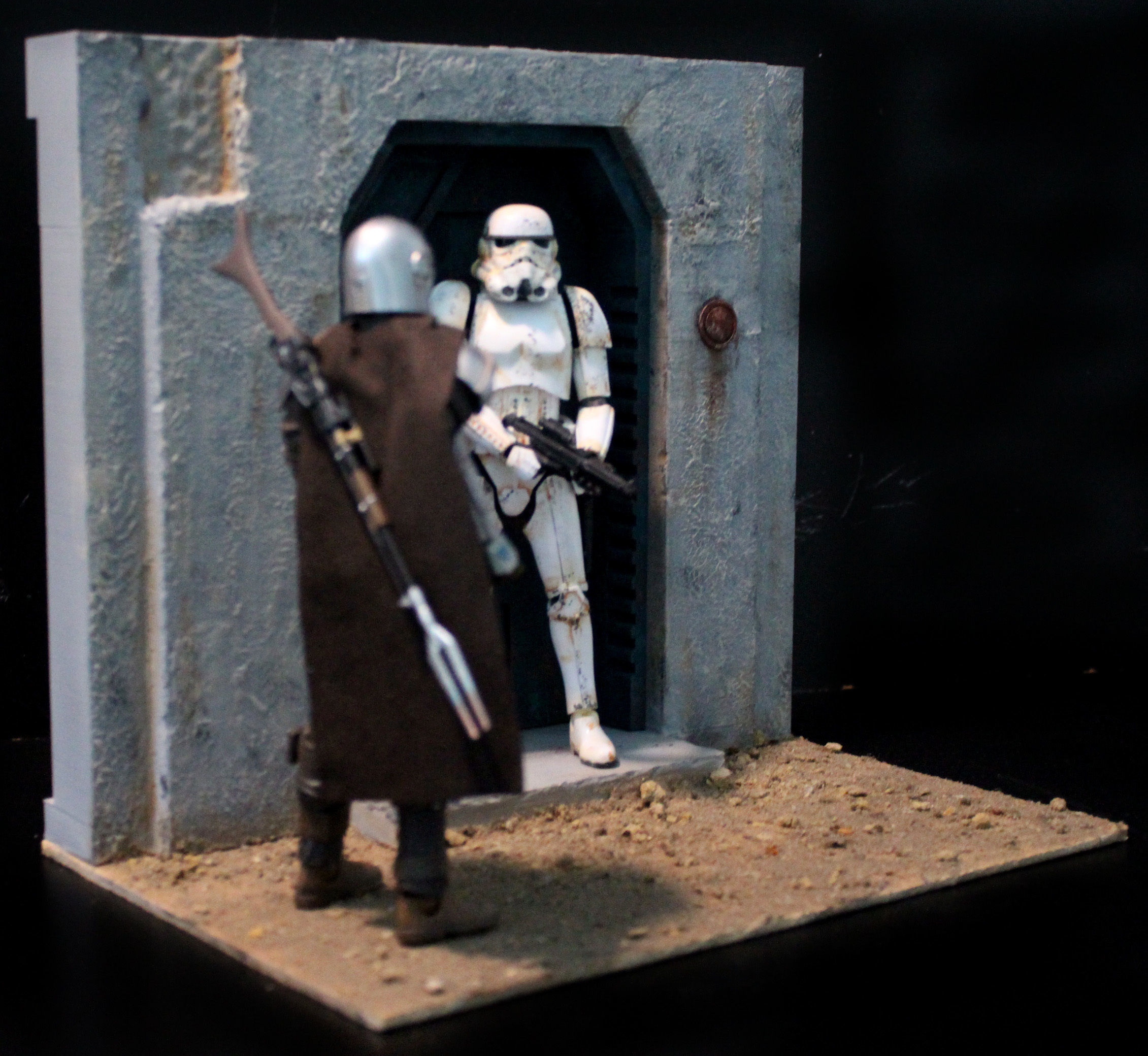 Nevarro Imperial Door 1-6 scale Hottoys 3D print model_24