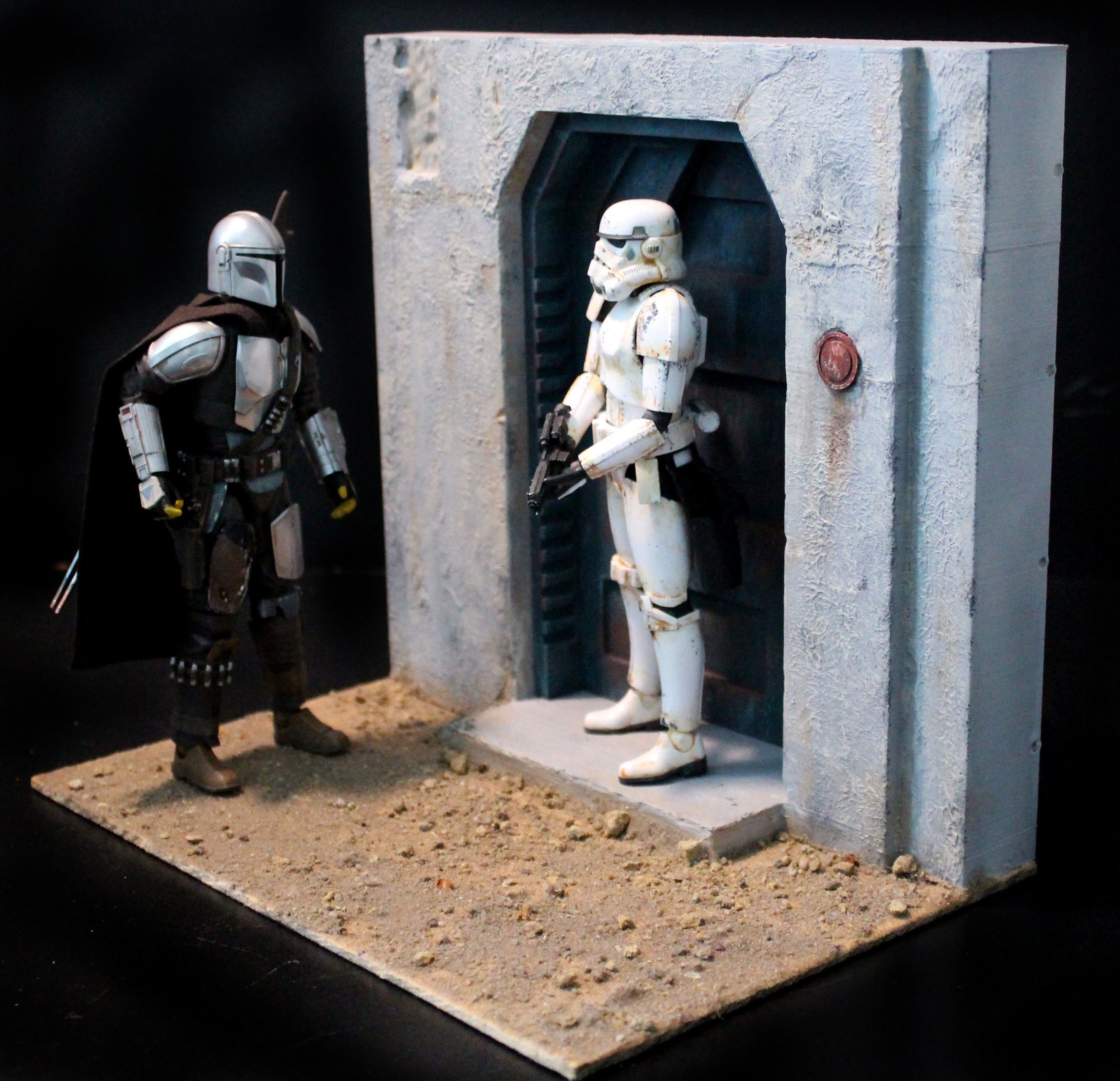 Nevarro Imperial Door 1-6 scale Hottoys 3D print model_23