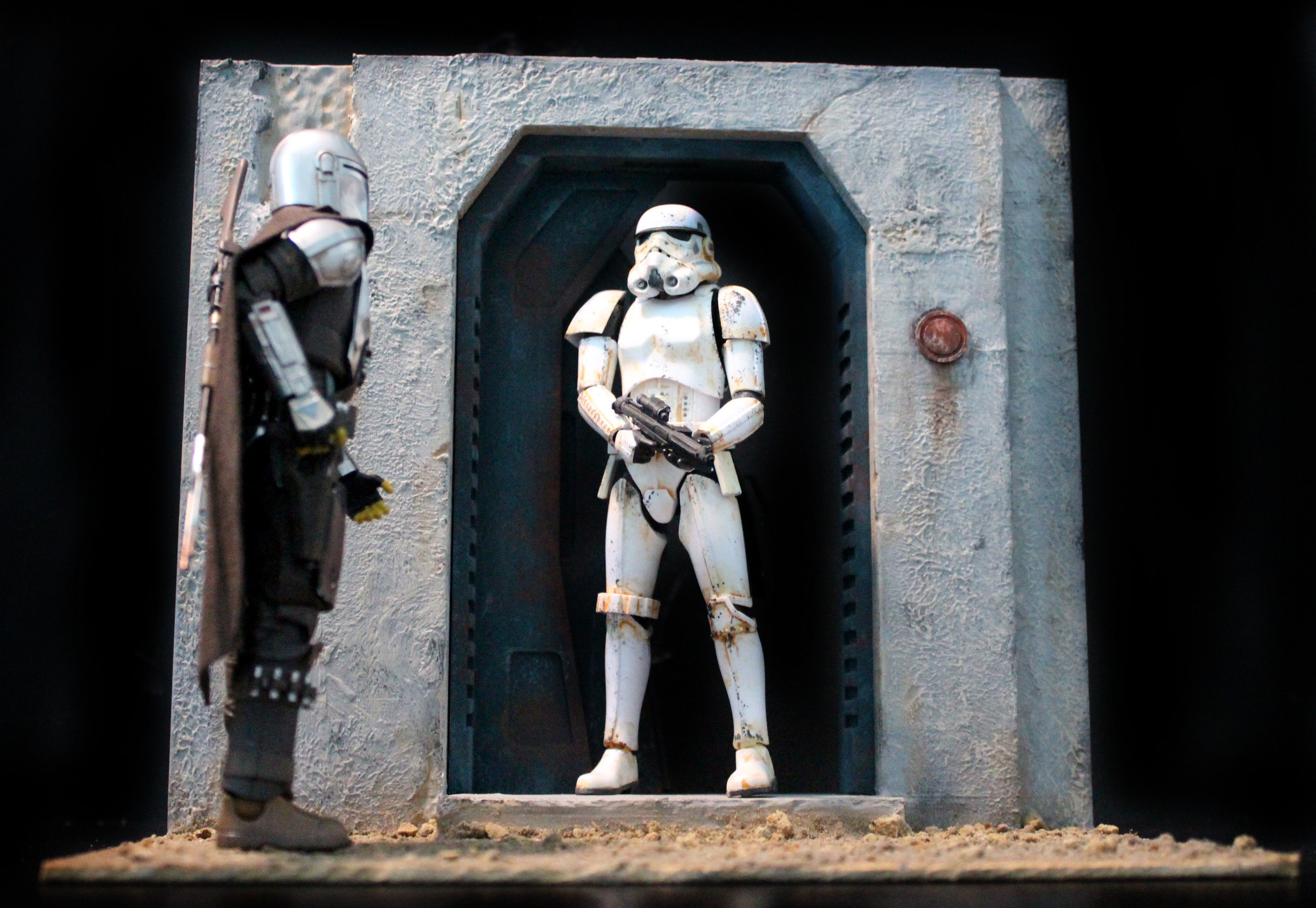 Nevarro Imperial Door 1-6 scale Hottoys 3D print model_14