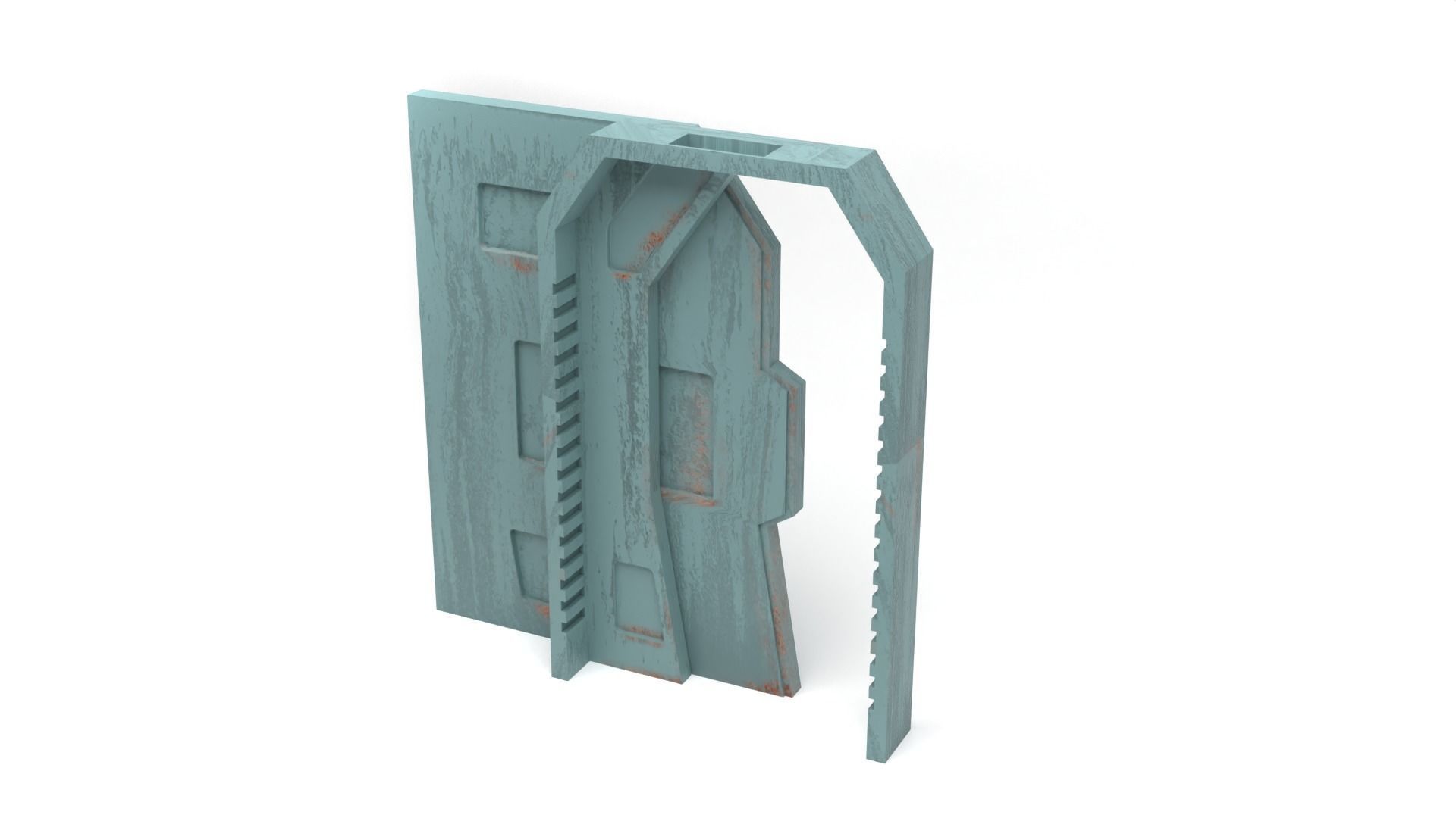Nevarro Imperial Door 1-6 scale Hottoys 3D print model_12