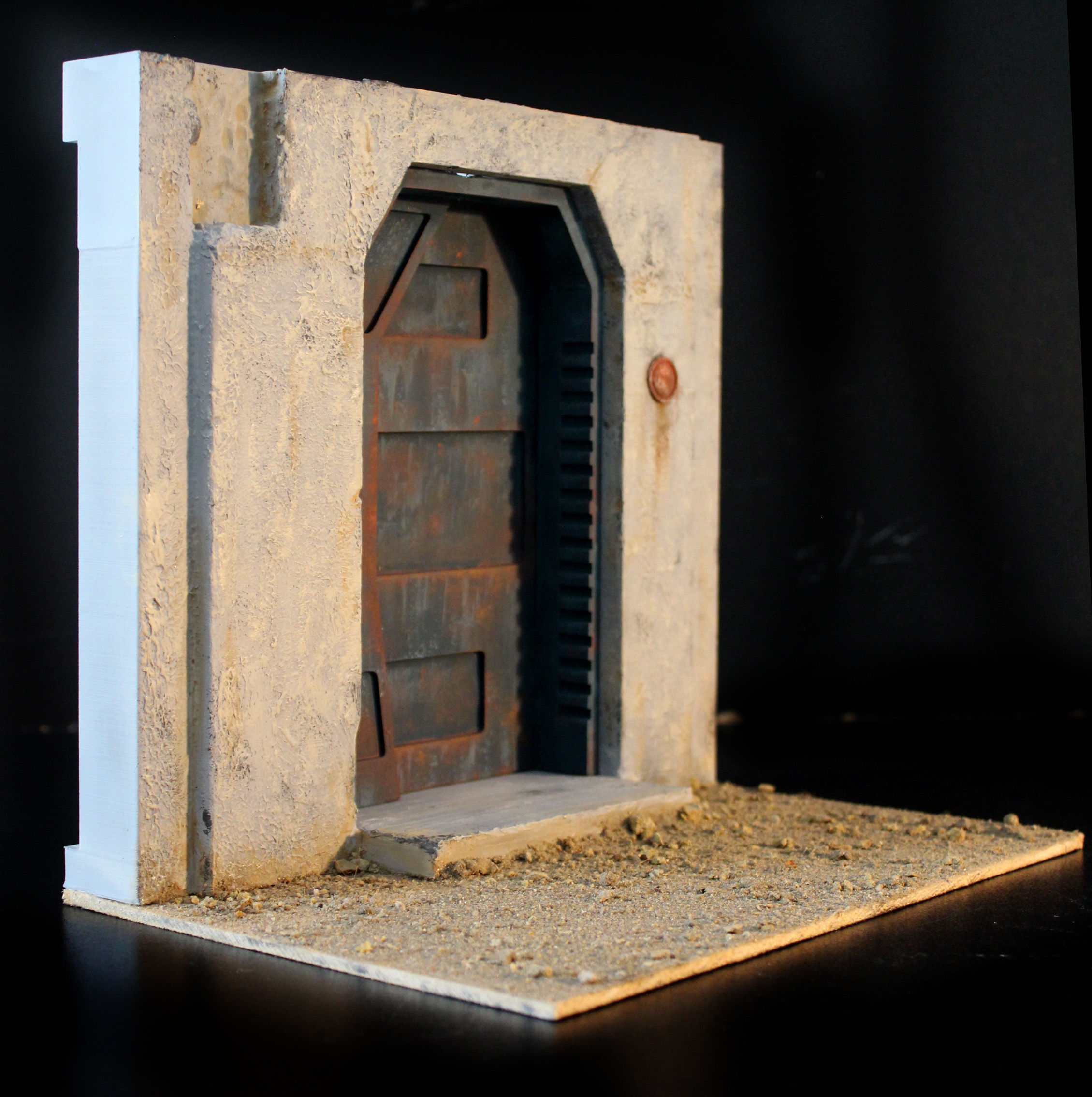 Nevarro Imperial Door 1-6 scale Hottoys 3D print model_18