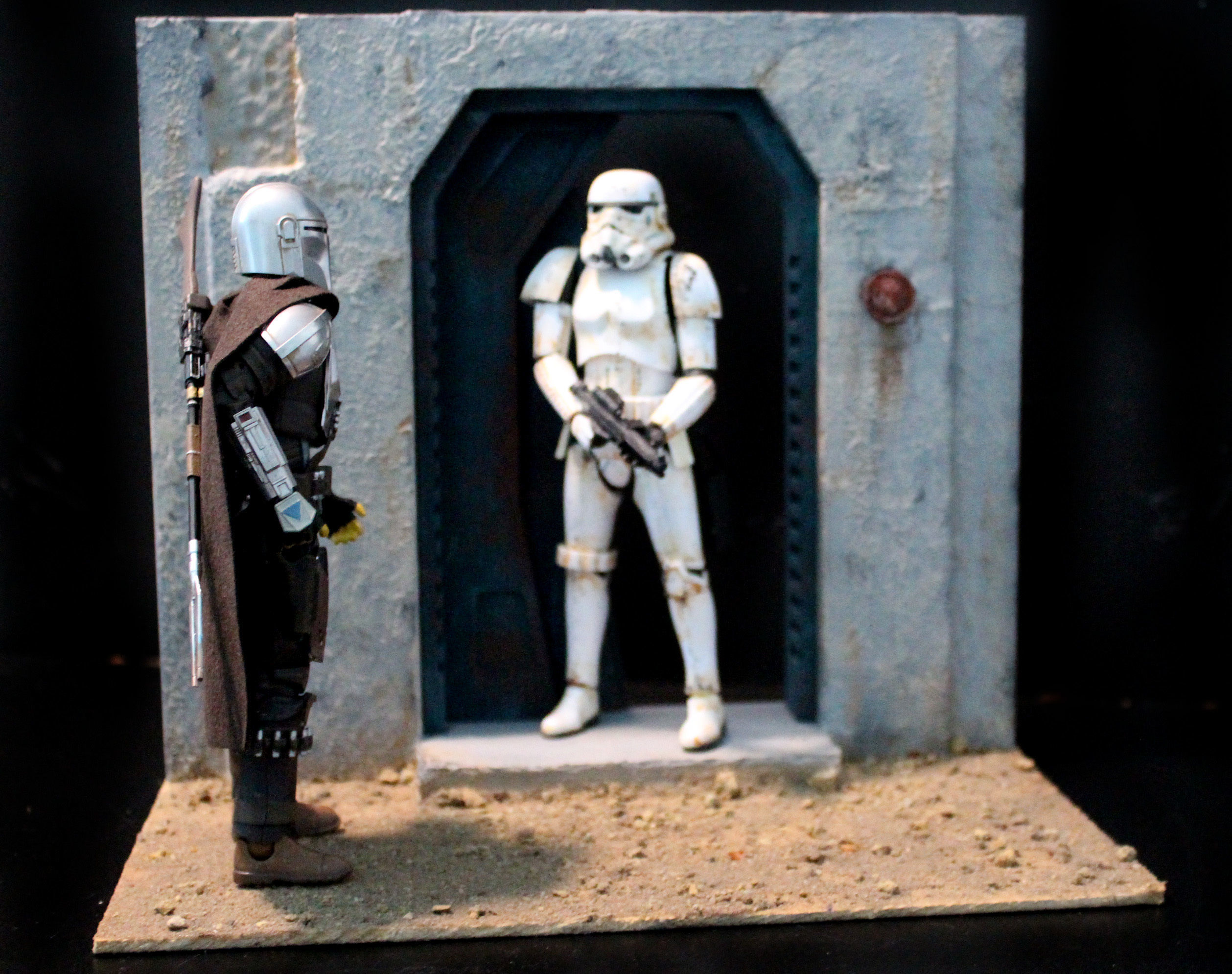 Nevarro Imperial Door 1-6 scale Hottoys 3D print model_16