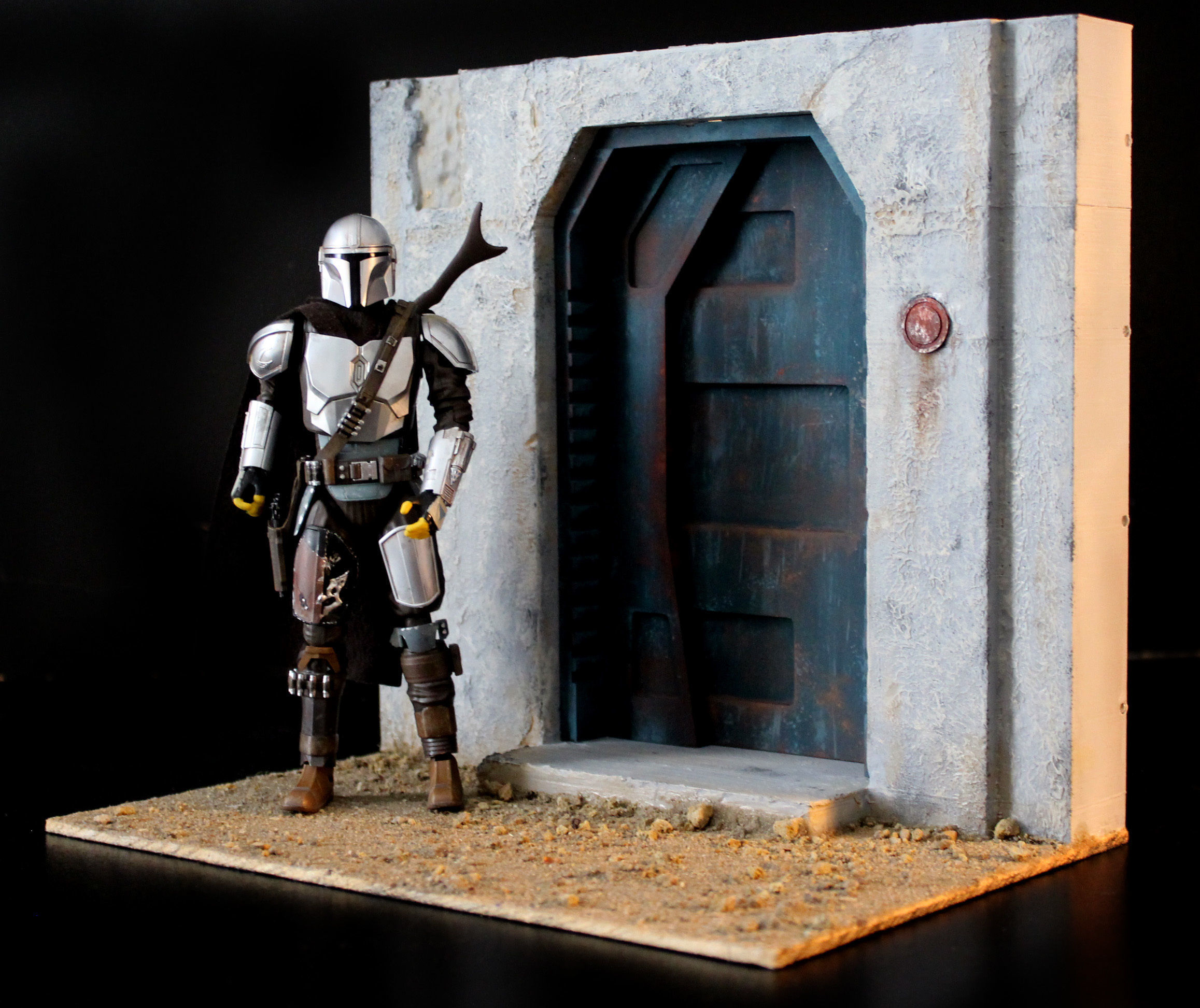 Nevarro Imperial Door 1-6 scale Hottoys 3D print model_25