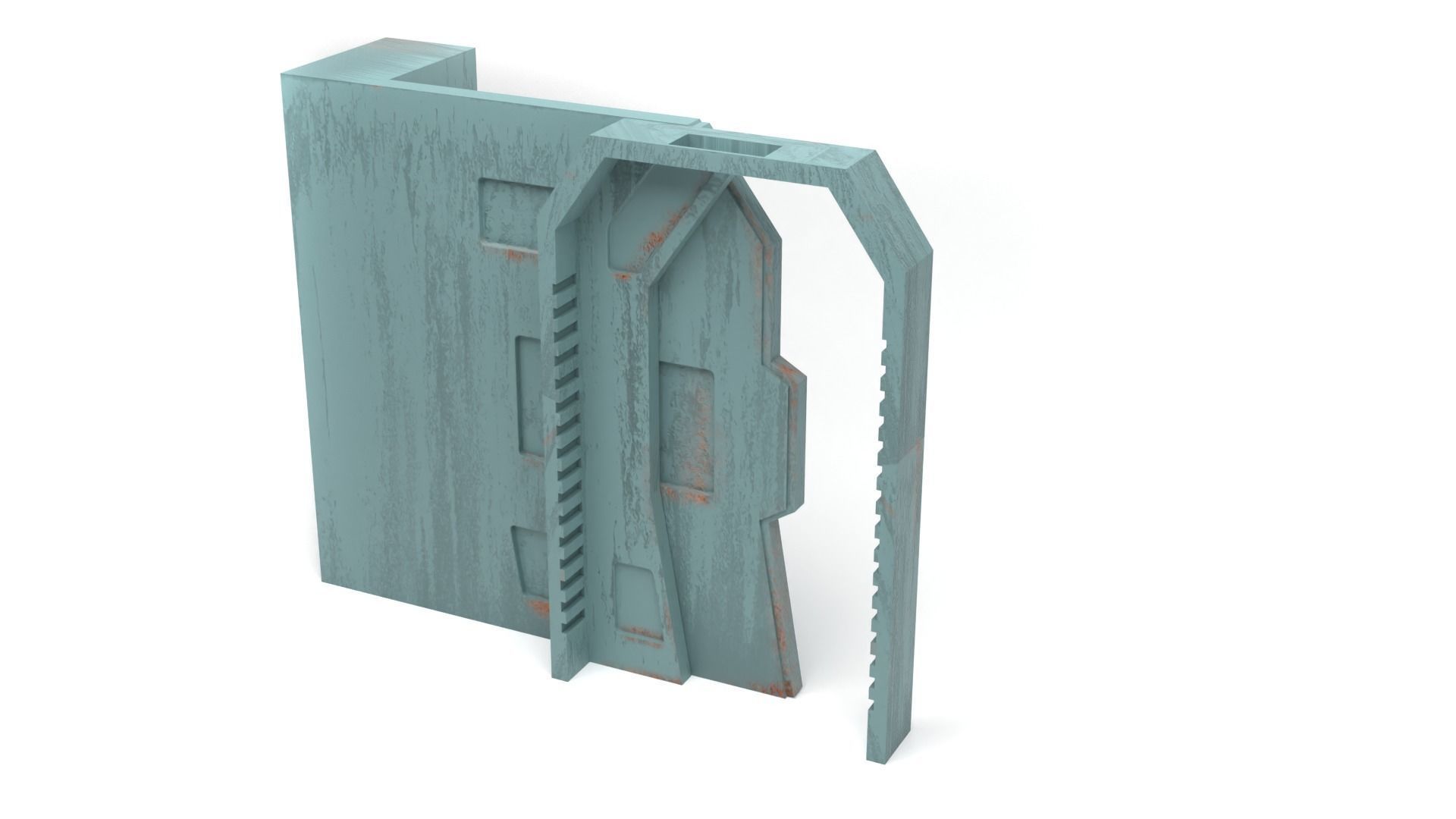 Nevarro Imperial Door 1-6 scale Hottoys 3D print model_9