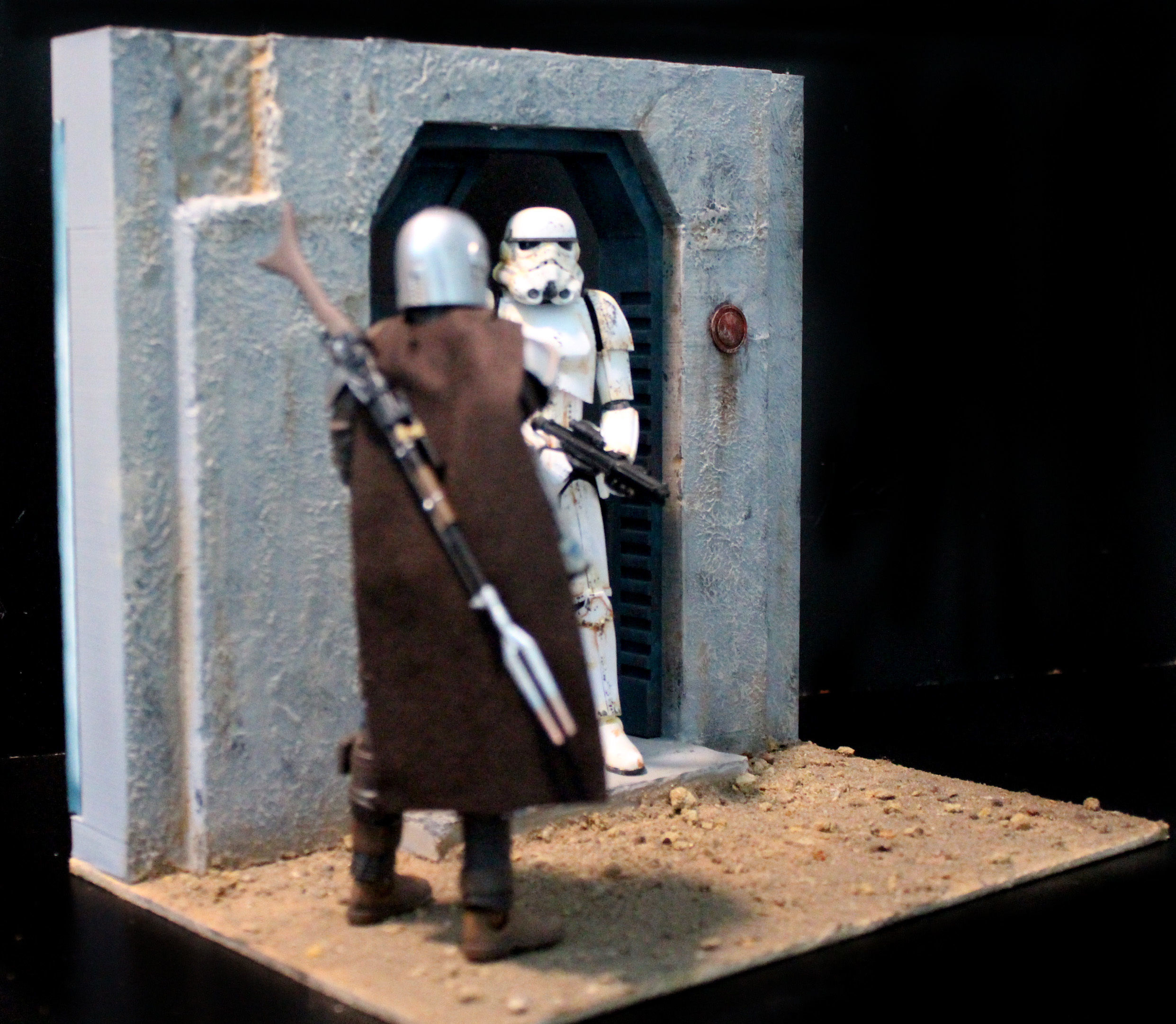 Nevarro Imperial Door 1-6 scale Hottoys 3D print model_27