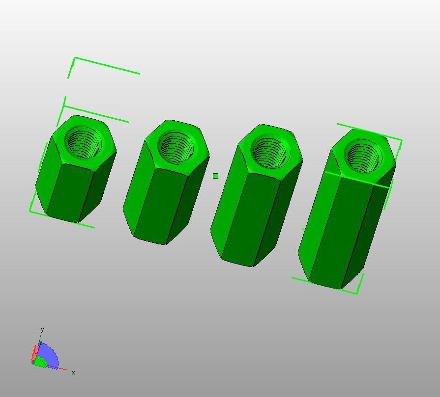 M22 Hexagonal Stud Connector 3D print model_16