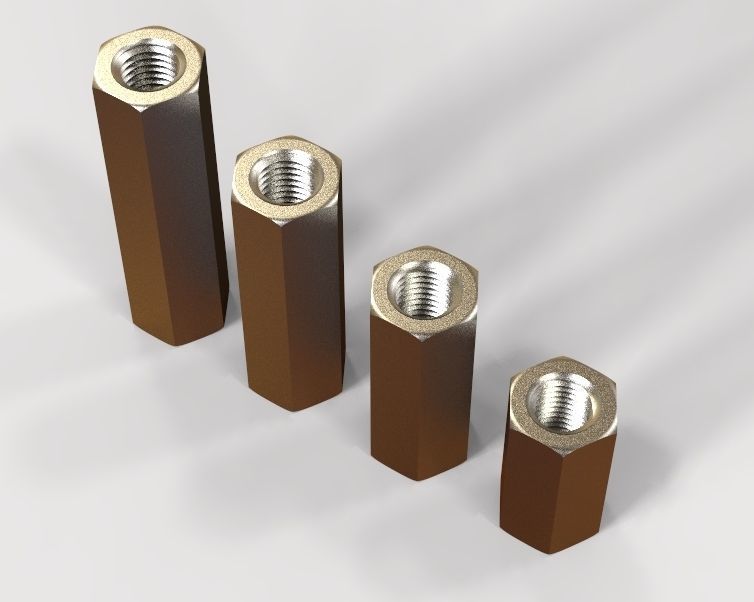 M22 Hexagonal Stud Connector 3D print model_31