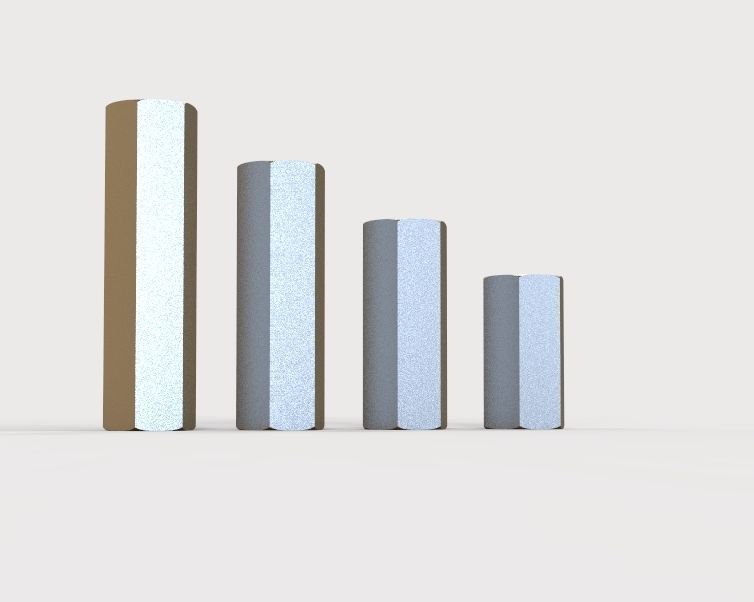 M22 Hexagonal Stud Connector 3D print model_28