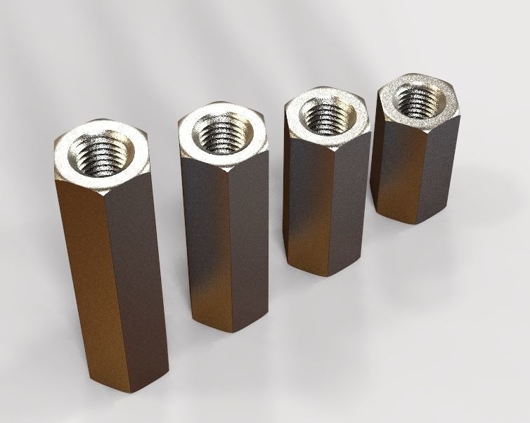 M22 Hexagonal Stud Connector 3D print model_33