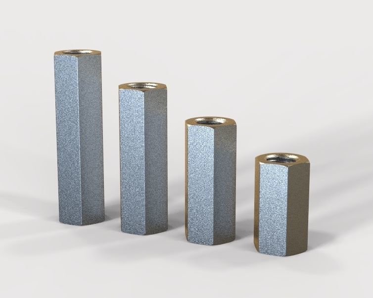 M22 Hexagonal Stud Connector 3D print model_32