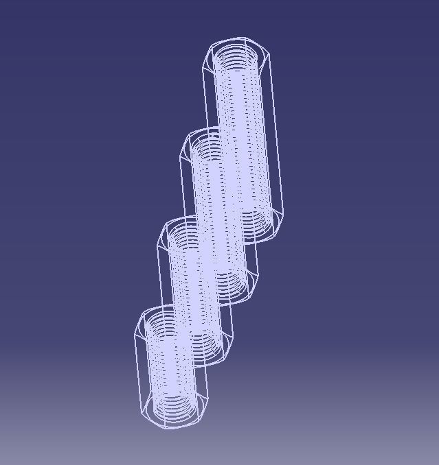 M22 Hexagonal Stud Connector 3D print model_9
