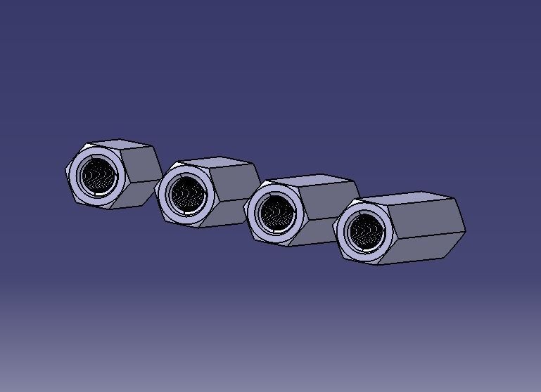 M22 Hexagonal Stud Connector 3D print model_4