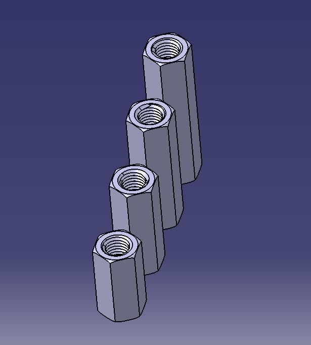 M22 Hexagonal Stud Connector 3D print model_8