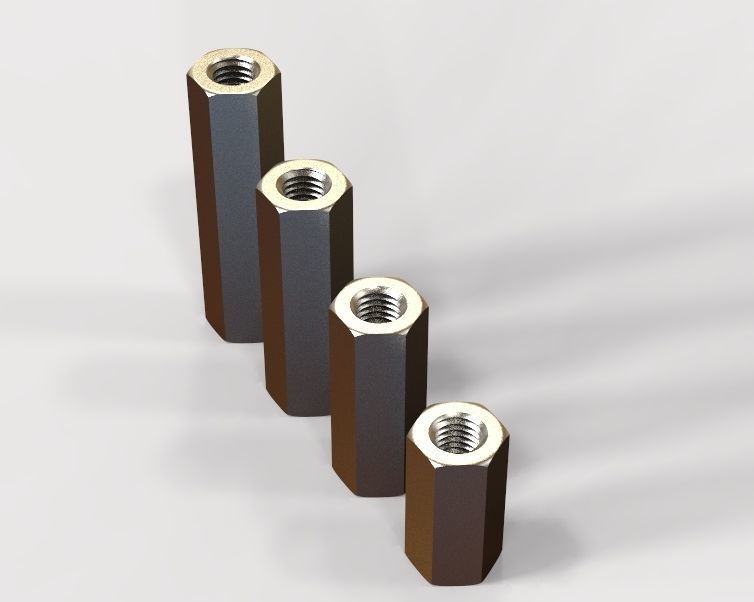 M22 Hexagonal Stud Connector 3D print model_26