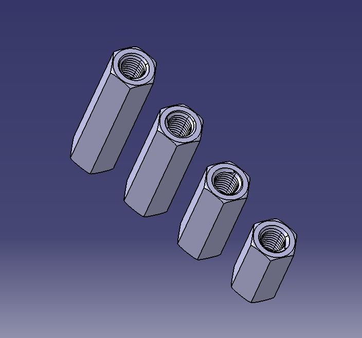 M22 Hexagonal Stud Connector 3D print model_10