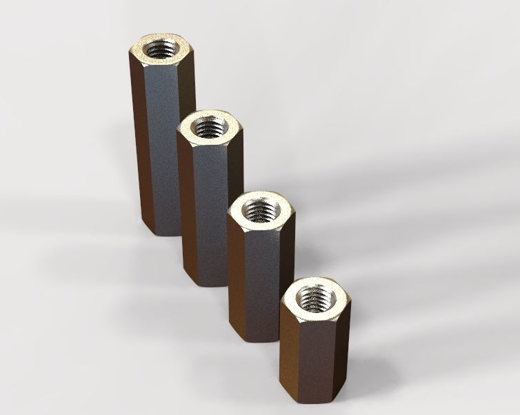 M22 Hexagonal Stud Connector 3D print model_25