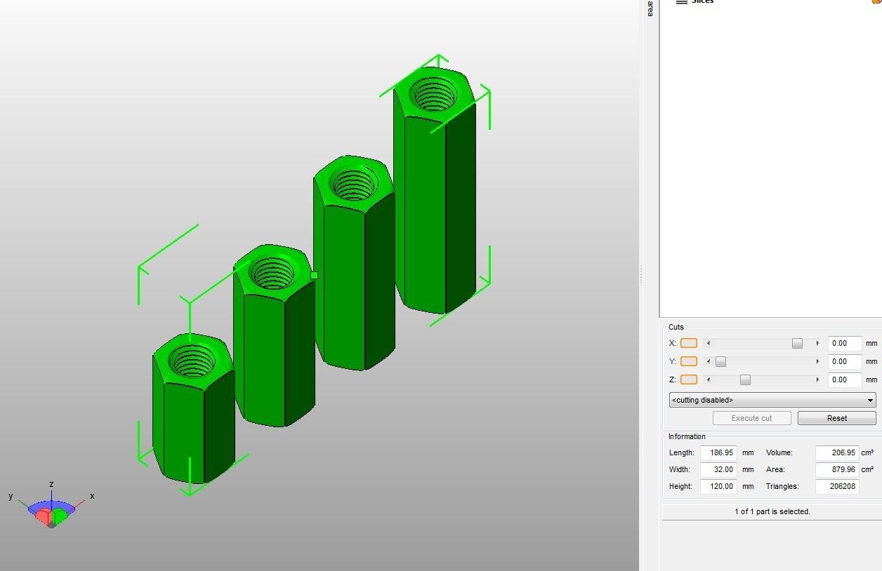 M22 Hexagonal Stud Connector 3D print model_12