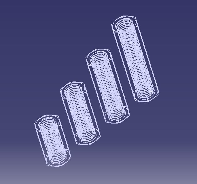 M22 Hexagonal Stud Connector 3D print model_7