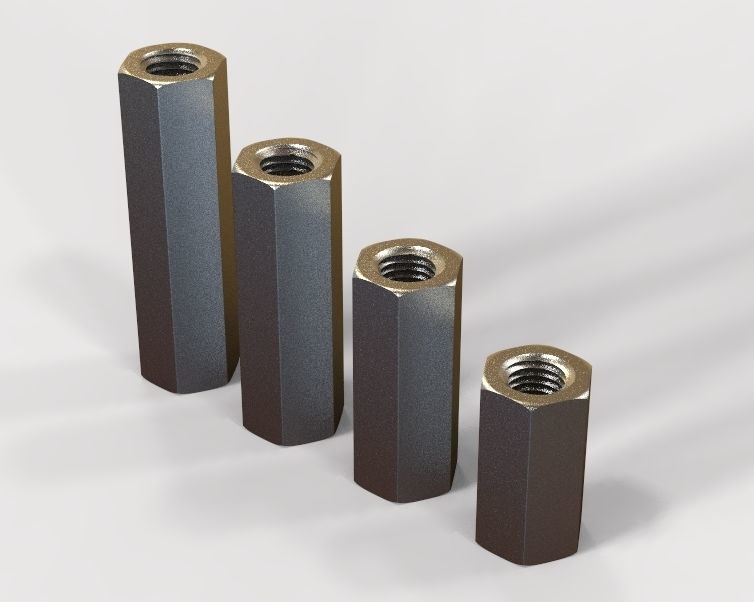 M22 Hexagonal Stud Connector 3D print model_34