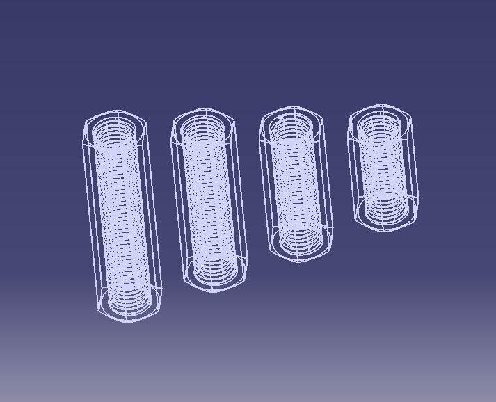 M22 Hexagonal Stud Connector 3D print model_20