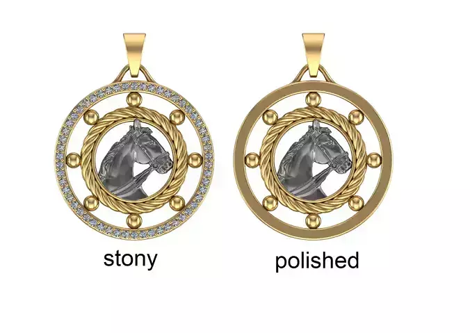 Horse Pendant 3D print model