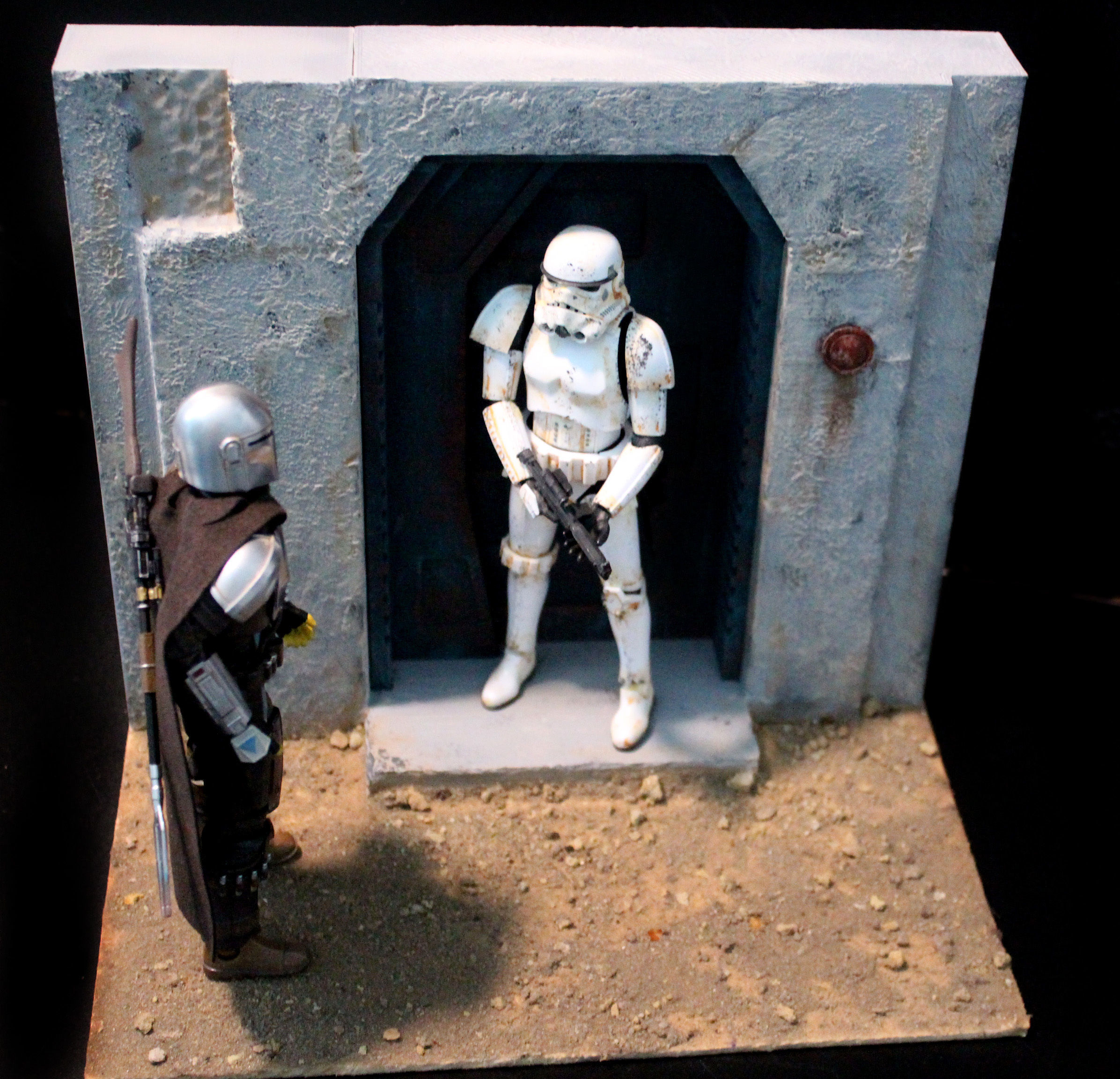 Nevarro Imperial Door 1-12 scale Blackseries 3D print model_28