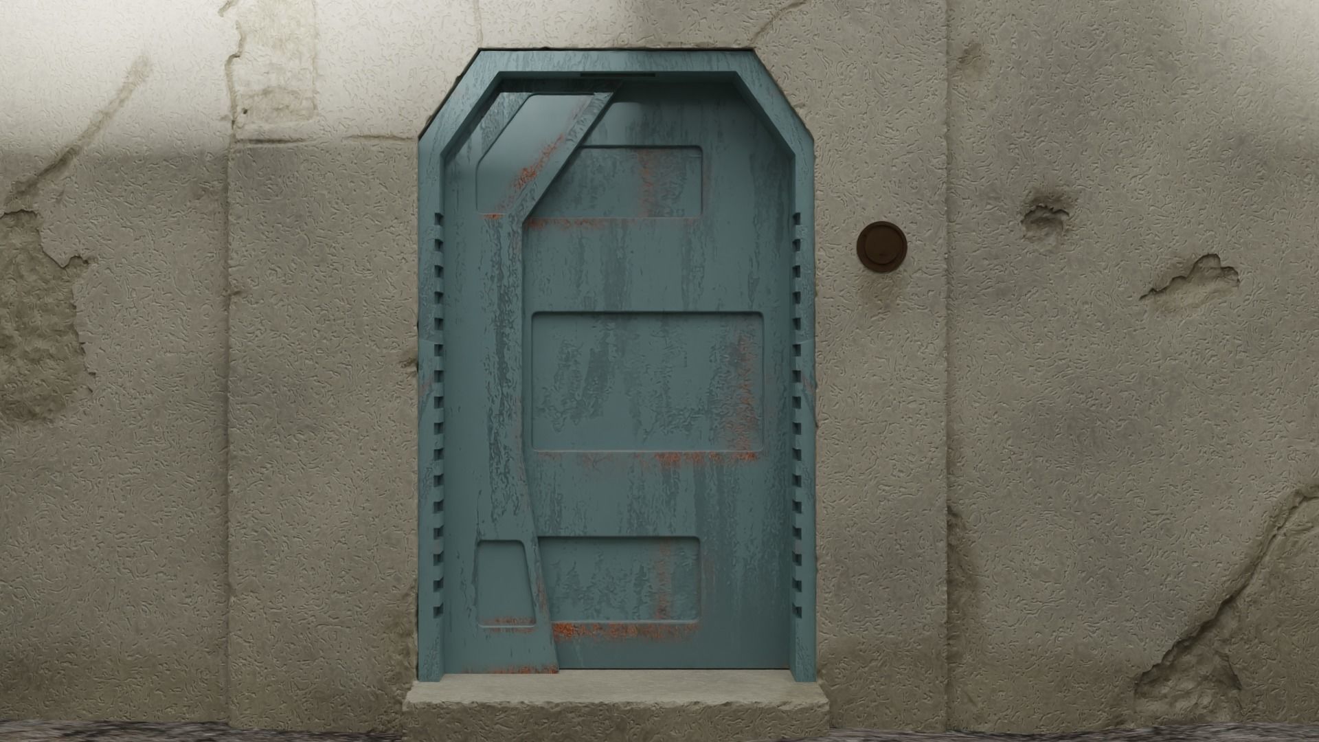 Nevarro Imperial Door 1-12 scale Blackseries 3D print model_4