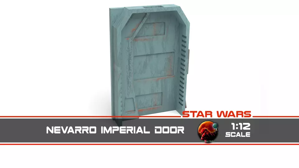 Nevarro Imperial Door 1-12 scale Blackseries 3D print model_0