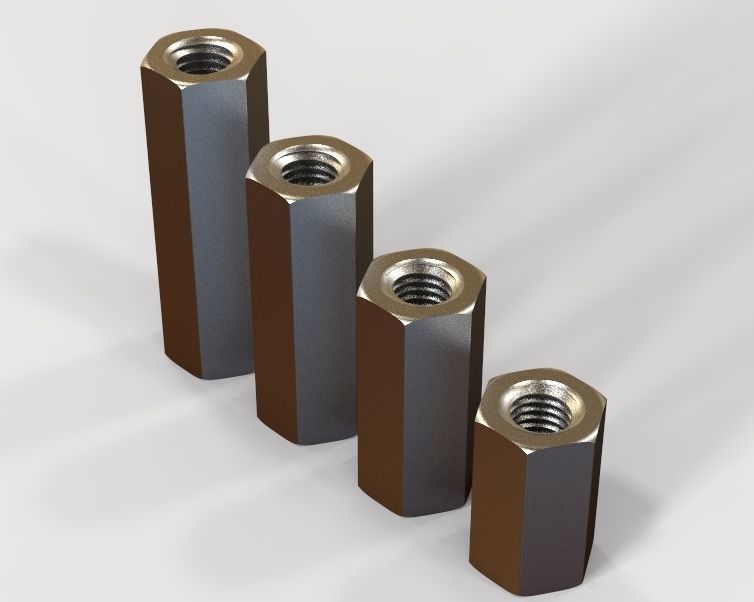 M24 Hexagonal Stud Connector 3D print model_33