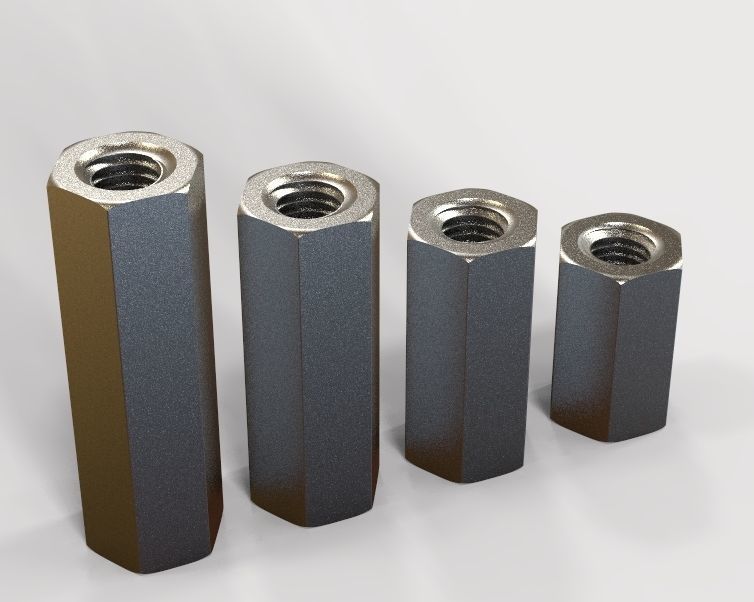 M24 Hexagonal Stud Connector 3D print model_32
