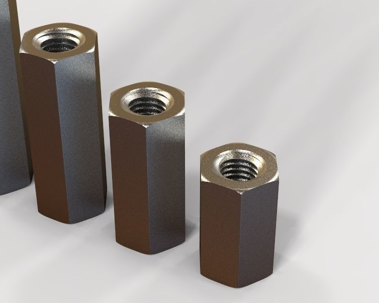 M24 Hexagonal Stud Connector 3D print model_34